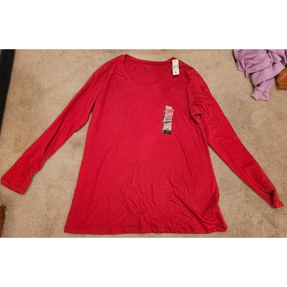 NOBO Red Layering Long Sleeve Tshirt